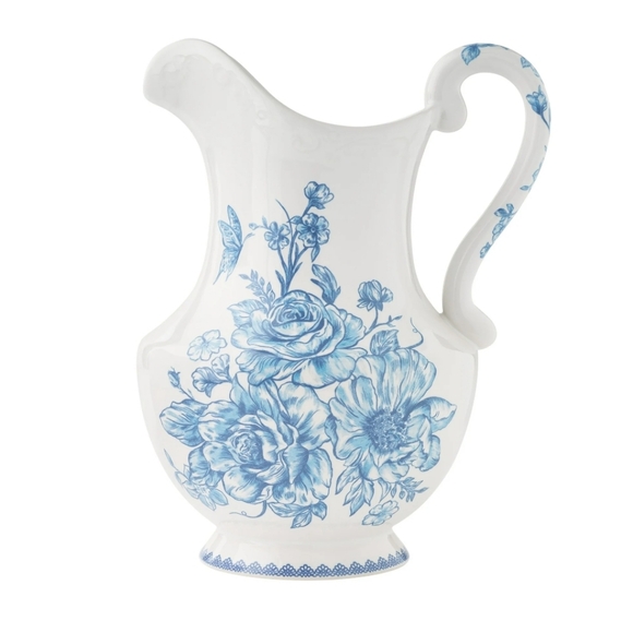 💜 2025 Pioneer Woman Agatha Blue and White Floral 2 Qt Pitcher - Picture 5 of 5